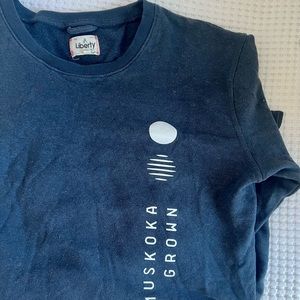 Liberty Clothing Muskoka Grown Hemp Crew Neck Sweater, L, Navy Blue, Sustainable